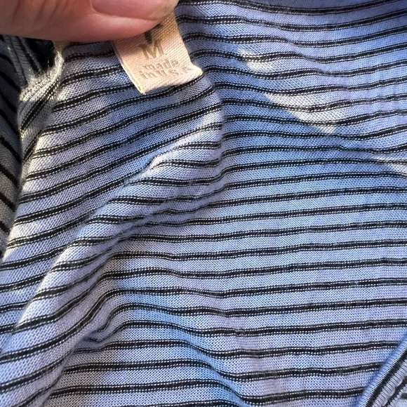 Comfy USA Blue and White Striped Midi Dress - Picture 5 of 8